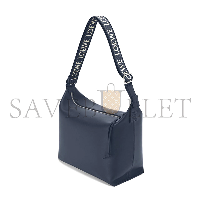 LOEWE CUBI CROSSBODY BAG IN SUPPLE SMOOTH CALFSKIN AND JACQUARD B906K70X01 (44*30*18cm) LOEWE CUBI CROSSBODY BAG IN SUPPLE SMOOTH CALFSKIN AND JACQUARD B906K70X01 (44*30*18cm)